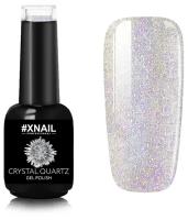 Гель лак XNAIL PROFESSIONAL Crystal Quartz камуфлирующий, для ногтей, с глиттером, с шиммером, 10 мл, № 8