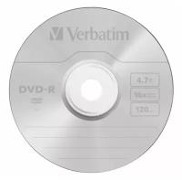 Диск Verbatim DVD-R 4.7Gb 16x bulk (10шт) (43729)