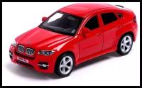 Машина металлическая BMW X6, 1:43, цвет красный