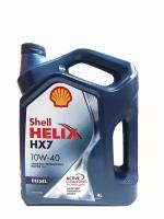 Полусинтетическое моторное масло SHELL Helix HX7 Diesel 10W-40, 4 л, 1 шт