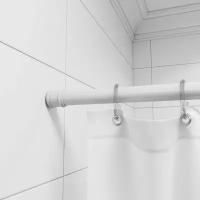 Карниз для ванной комнаты Milardo Easy белый 110-200 см 010A200M14