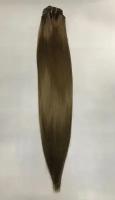 Накладные волосы на заколках, 8 прядные, 16 заколок, 65 см, 240 гр. Цвет русый (#12)