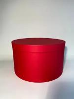 Коробка круглая подарочная большая Купи коробочку, 35*20 см красная
