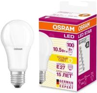 Светодиодная лампа Ledvance-osram OSRAM LS CLA 100 10W/827 220-240V FR E27 1055lm 240° 15000h d60x107