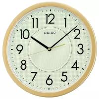 Часы настенные кварцевые SEIKO QXA629 золотой светлый 36.1 см