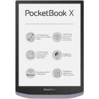 Электронная книга PocketBook InkPad X, серый металик