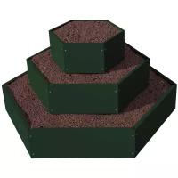Клумба Благо Каскад тройной Шестиугольник, 2 х 2 х 0.48 м, зелeный