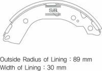 Колодки задние барабанные, SA132 Sangsin Brake SA-132