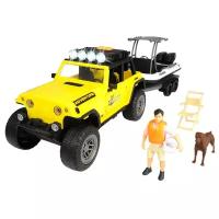 Набор техники Dickie Toys Playlife Fishing (3838001) 1:24, 22 см, желтый/белый/черный