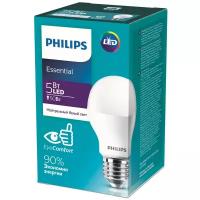 Лампа светодиодная Philips Essential LED 1CT 4000К, E27, A55, 5Вт, 4000 К