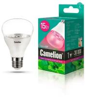 LED фитолампа 15Вт Е27 для растений 220В (два спектра красный-77% и синий-23%) - Camelion LED15-PL/BIO/E27 (код 14916 И)