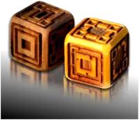Игральные кубики Tech Dice 2 шт, Кости деревянные Дуб, Бук, Граб. Размер 16 мм. для настольных игр DnD