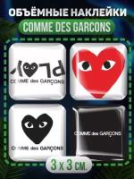 3D стикеры на телефон наклейки Comme des Garcons