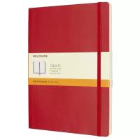 Блокнот Moleskine Classic Soft 190х250, 96 листов 431021QP621F2, красный, цвет бумаги бежевый