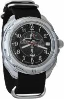 Мужские наручные часы Восток Командирские 211831-black, нейлон, черный