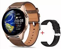 Умные часы HK4 HERO Smart Watch AMOLED 1.5, Смарт-часы 2023 c 2 ремешками, iOS, Android, Bluetooth звонки, Золотистый корпус, WinStreak