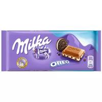 Шоколад Milka Oreo молочный с молочной начинкой и печеньем