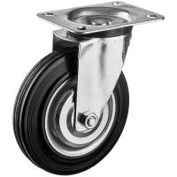 Поворотное колесо резина/металл игольчатый подшипник ЗУБР Профессионал d=160 мм г/п 145 кг 30936-160-S