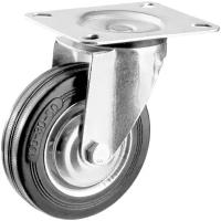 Поворотное колесо резина/металл игольчатый подшипник ЗУБР Профессионал d=100 мм г/п 70 кг 30936-100-S