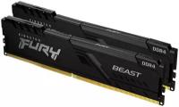 Модуль памяти Kingston Fury Black DDR4 DIMM 3200Mhz PC25600 CL16 - 16Gb Kit (2x8Gb) KF432C16BBK2/16