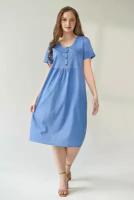 Платье Оптима Трикотаж, размер 48, голубой