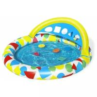 Бассейн надувной детский Splash & Learn, 120 x 117 x 46 см, с навесом 52378 Bestway