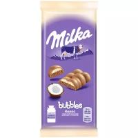 Шоколад Milka Bubbles молочный пористый с кокосовой начинкой