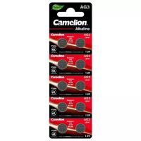 Батарейки Camelion G3/LR736/LR41/392A/192 BL10 Alkaline 1.5V, 10 шт в упаковке