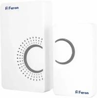Звонок с кнопкой Feron E-373 электронный беспроводной (количество мелодий: 36) белый RU
