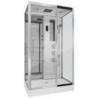 Душевая кабина, Niagara Lux 7713 R, прозрачное стекло, низкий поддон, 120х82 см, серебро