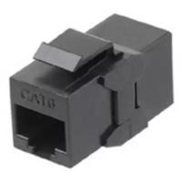 Адаптер проходной (coupler) Keystone Jack RJ45 (8P8C) кат.6 4 пары CA2-KJ-C6-BK черн. Hyperline 444915