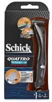 SCHICK / Wilkinson sword QUATTRO Titanium PRECISION / Станок бритвенный с 1 кассетой, подставкой и триммером