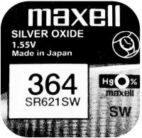 Батарейка Maxell 363/364 (SR621SW) BL1 Silver Oxide, 1 шт