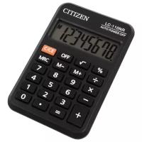 Калькулятор карманный Citizen LC-110NR, 8 разр., питание от батарейки, 58*88*11мм, черный