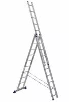 Лестница-стремянка трехсекционная Alumet H3 5310, алюминиевая, 3 x 10 ступеней, 2,81 - 6,46 м