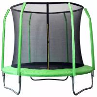 Батут SportElite GB30201-8 FT фиберглас, с защитной сеткой внутрь, light green