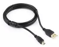 Кабель USB 2.0, AM/miniBM 5P, экран, ферритовое кольцо, 1,8 м, черный, Cablexpert