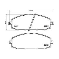 Дисковые тормозные колодки передние NISSHINBO NP2026 для Nissan Patrol (4 шт.)