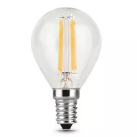 Лампа светодиодная (LED) Шар Е14 филаментная 7Вт 580лм 4100К 230В прозр. Gauss