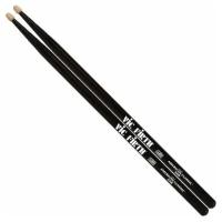 VIC FIRTH N5AB - барабанные палочки 5A с деревянным наконечником, цвет -черный, материал - орех, длина 16', диаметр 0,565', сери