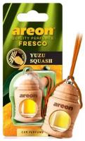 Ароматизатор AREON подвесной боченок деревянный на жидкой основе FRESCO YUZU SQUASH