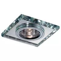 Декоративный встраиваемый неповоротный светильник NOVOTECH MIRROR 1хGX5.3/GU5.3х50W хром;прозрачный