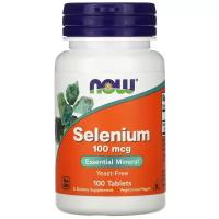 NOW Selenium 100 mcg, 100 таб