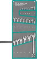 Набор ключей комбинированных Stels 6-32 мм 22 шт, CrV, матовый хром 15423