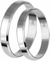 Обручальное кольцо из белого золота 3 мм TALANT КО 13-00 бз, размер 16,5