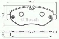 Колодки тормозные передние к-кт BOSCH 0986495098