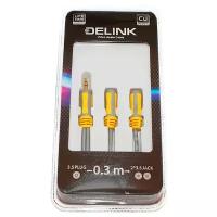 Разветвитель Delink mini jack 3.5 mm - 2 x mini jack 3.5 mm