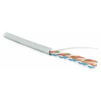 Кабель UTP indoor 4 пары категория 5e Hyperline UUTP4-C5E-S24-IN-PVC-GY-305 одножильный 24AWG серый 305м