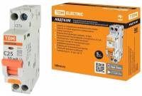 Дифференциальный автоматический выключатель TDM Electric, АВДТ 63М, 25 А, 4.5 кА, С, 30 мА, SQ0202-0062