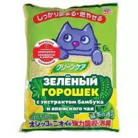 Наполнитель Japan Premium Pet Зеленый горошек с бамбуком и японским чаем (6 л)